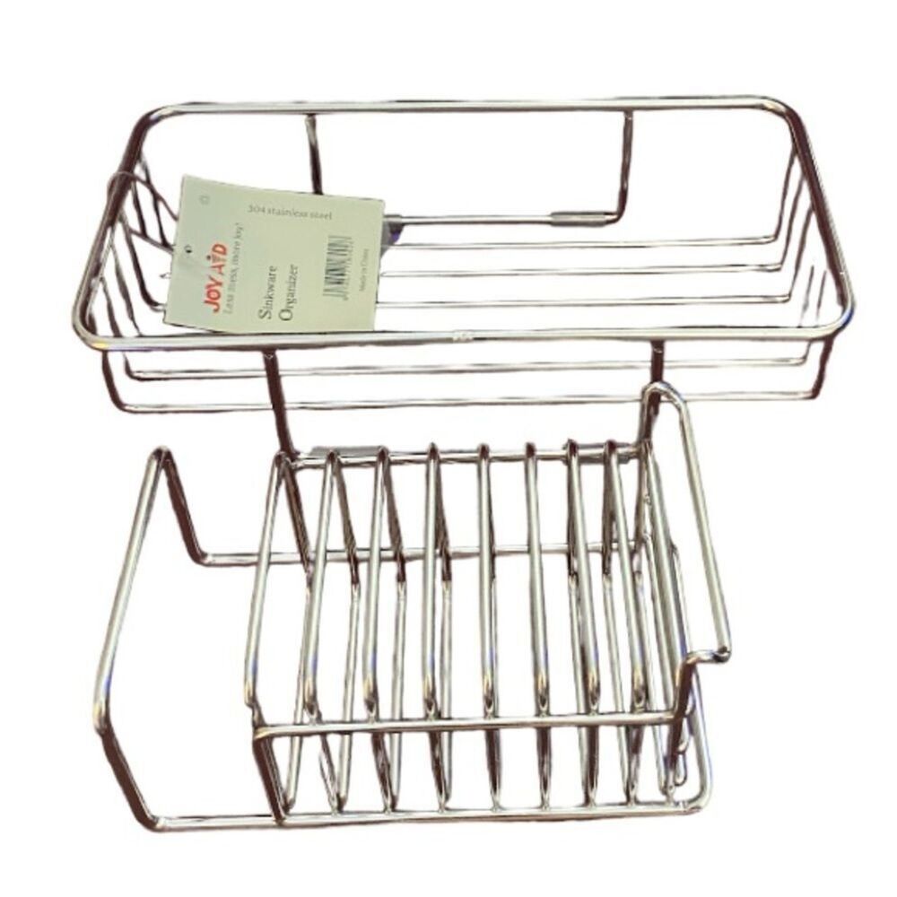 Sink Caddy New with Detachable Brush Holder, Kitchen Sink Organizer